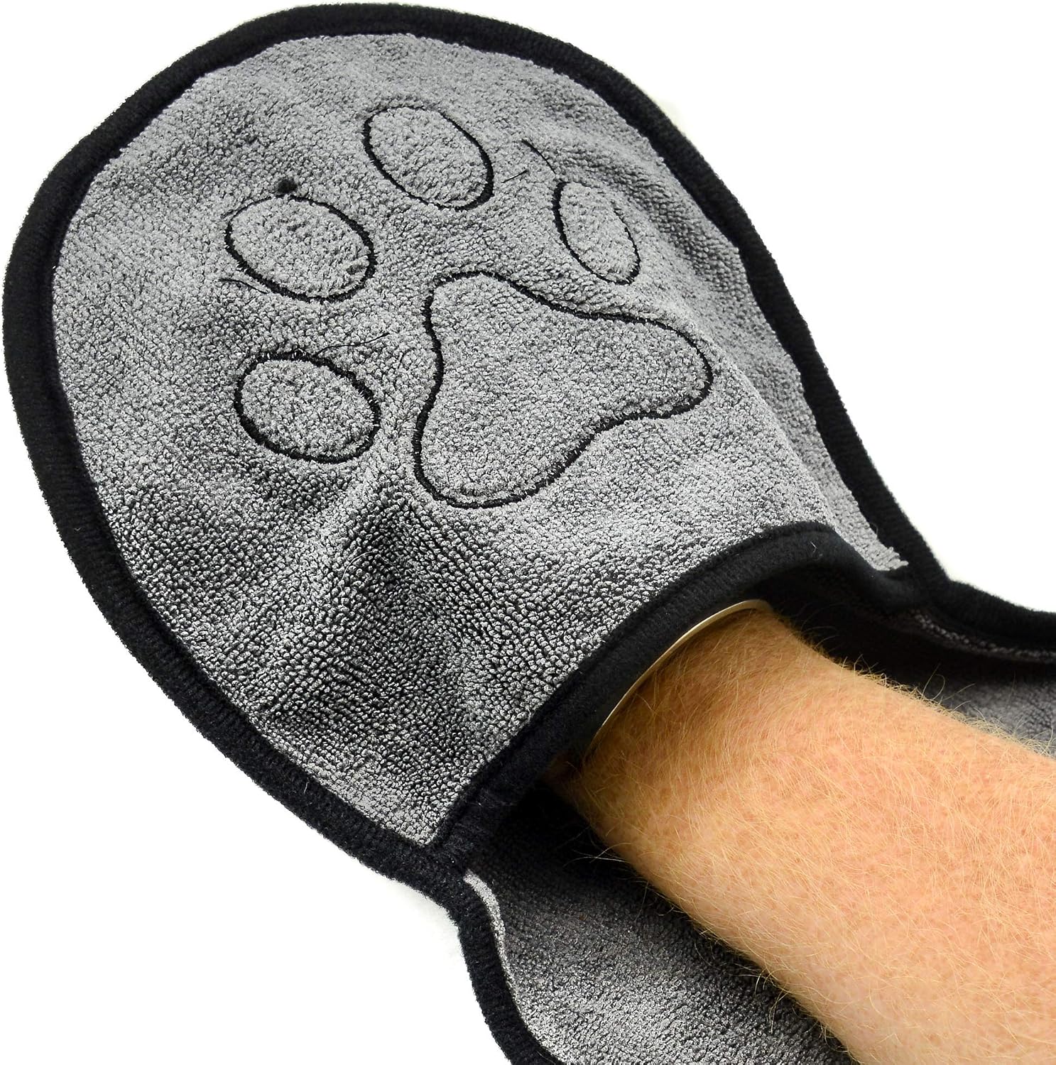 PROtastic Dog bath towel Grey - Microfiber, machine washable quick drying pet towel - Image 4