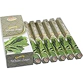 Govinda Incense - White Sage - 120 Incense Sticks, Premium Incense, Masala Coated