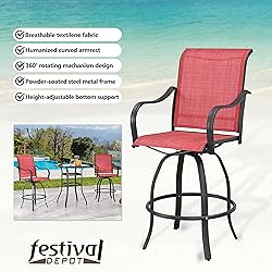 Festival Depot 6pcs Patio Dining Set Bar Height