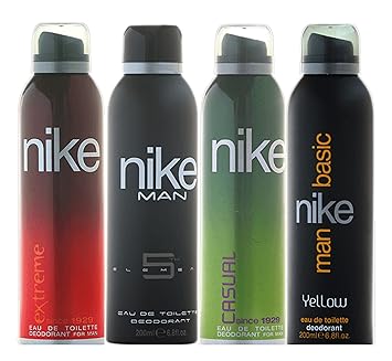 Nike Men Deo Set, 4x200ml (Casual, Element, Yellow and Extreme)