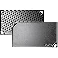 Lodge Reversible Cast Iron Grill/Griddle Pan 16.75 x 9.5 - Pre-Seasoned Dual-Sided Double Burner for BBQ, Eggs, Pancakes, Bur