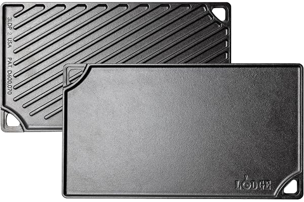 Lodge LDP3 Double Play Reversible Grill Griddle Black