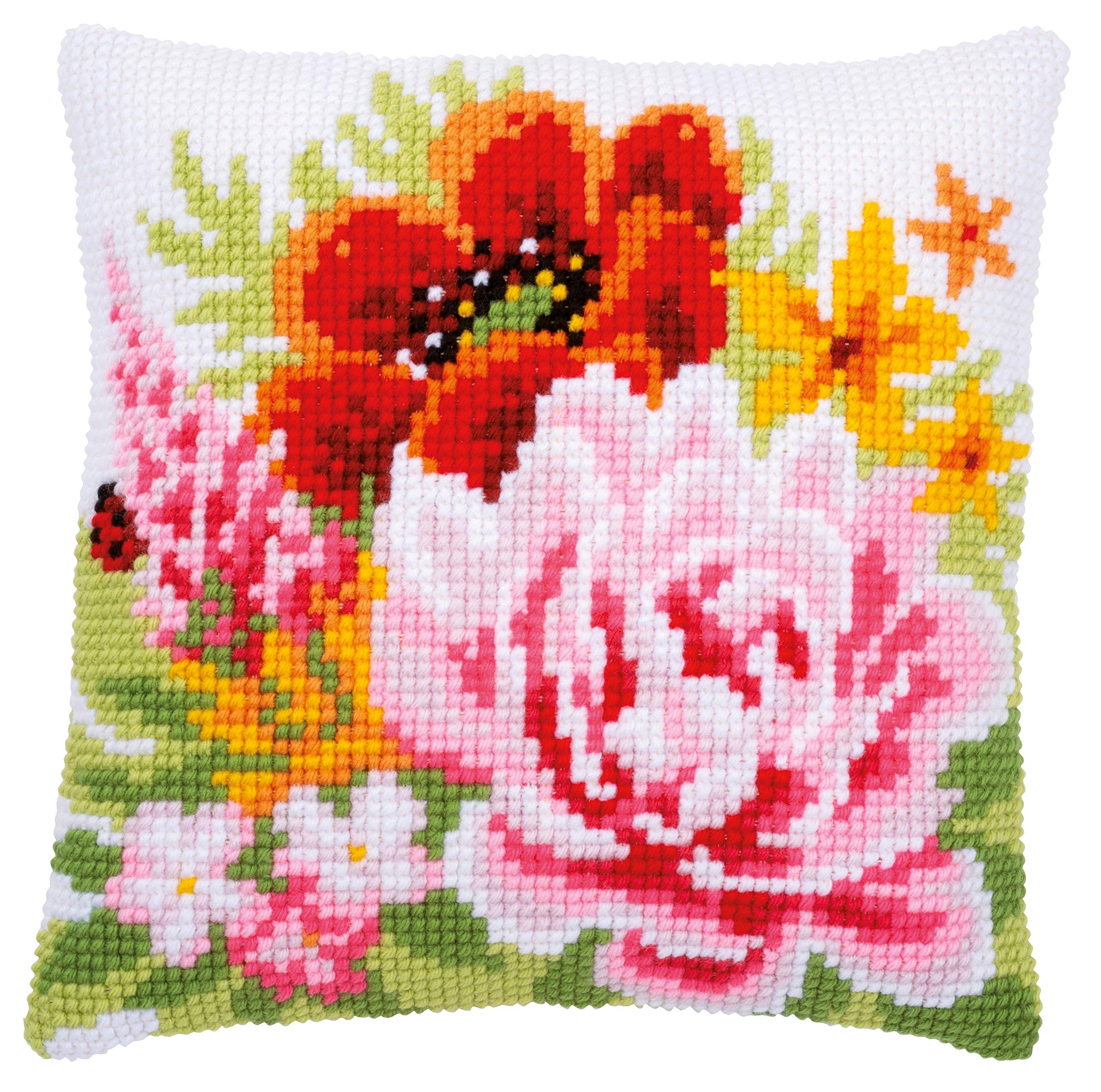 VERVACO (3PL) NEEDLEPOINT KIT FLW, Colourful Flowers, One Size