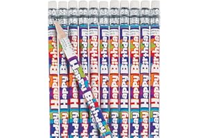 Fun Express Happy Birthday Pencils - Bulk set of 24 for Teachers and Students - Classroom Supplies, Rewards, Handouts and Party Favors