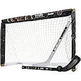 NHL Vegas Golden Knights Unisex Franklin Sports Vegas Golden Knights Mini Hockey Goal Setmini Hockey Goal Set, Black, One Size