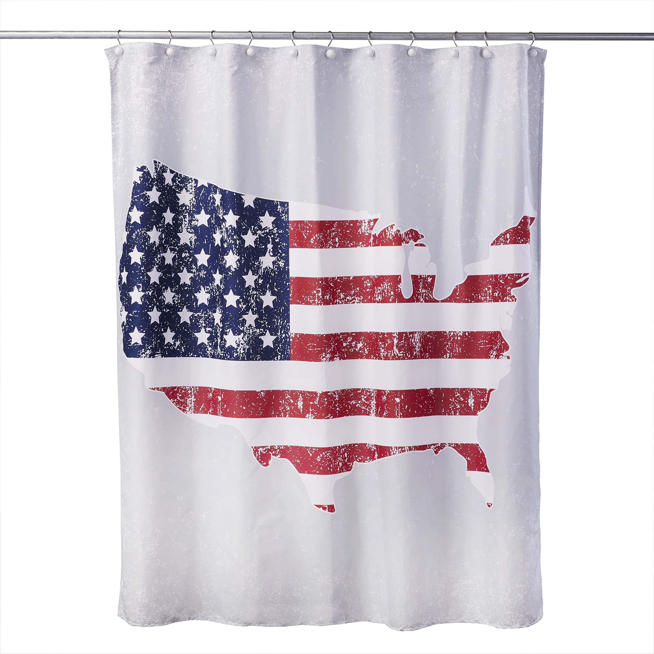 SKL Home Shower Curtain, Polyester, American Pride, 70x72