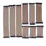 360 Pieces Multicolored Breadboard Jumper Wire Dupont Wire Ribbon Cables Kit 30CM 20CM 10CM 40 Pin Male to Female, 40 Pin Mal
