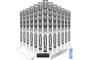CHAMPKEY Golf Grips 13 Pack | Come with Solvent,15 Tapes,Vise Clamp and Hook Blade | All Weather Control and High Feedback Golf Club Grips