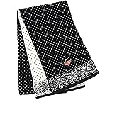 Norlender 100% Norwegian Wool Dot Print Scarf (Black)