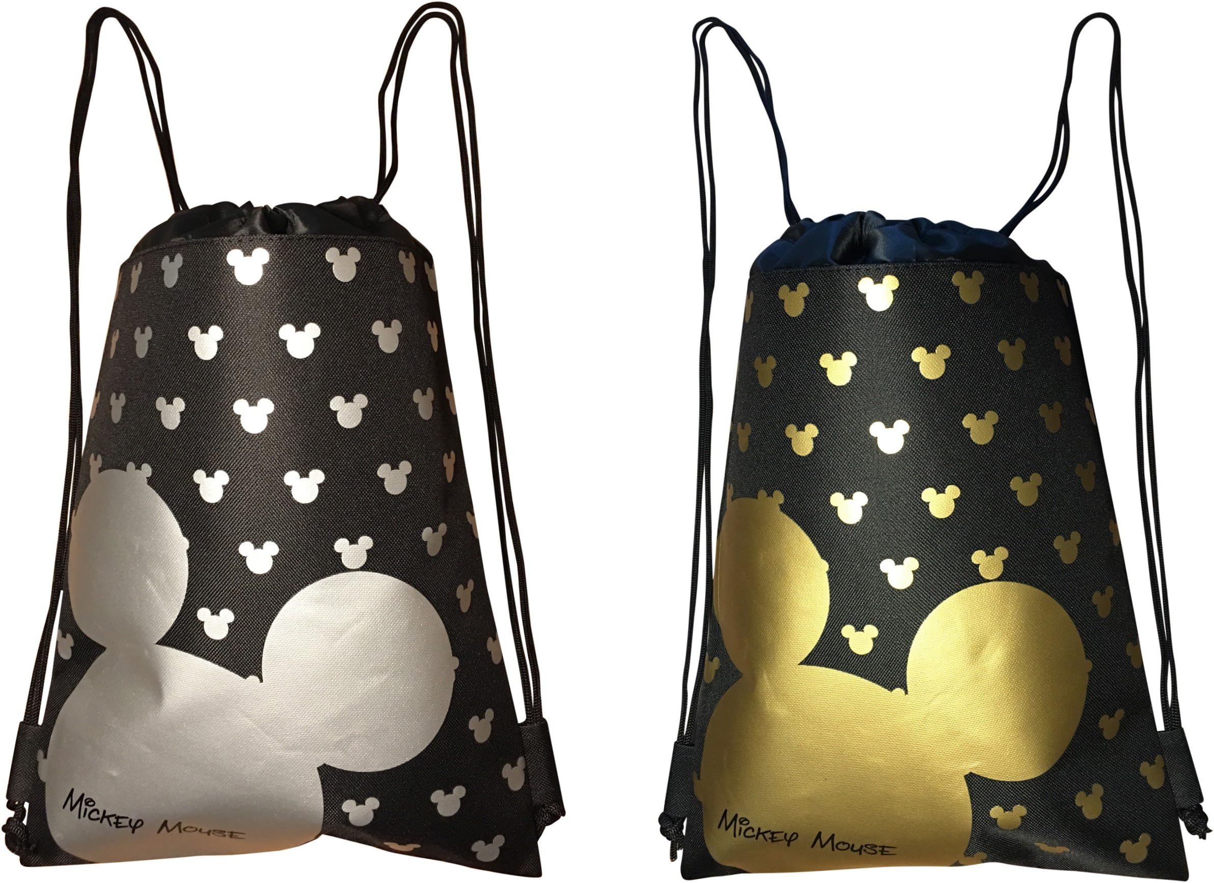 DisneyMickey Mouse Drawstring Backpack Bag Pack of 2 (Varied)