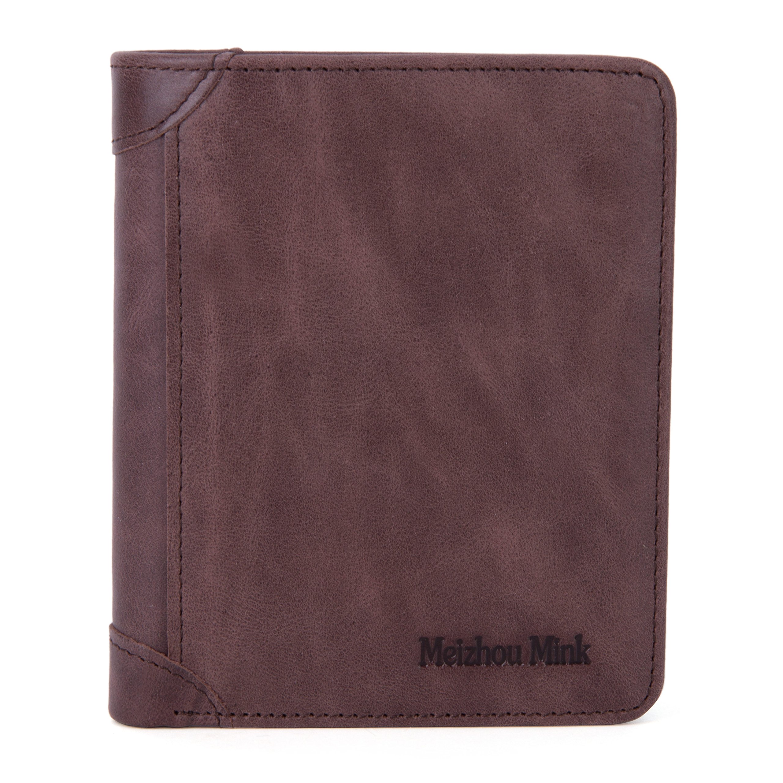 Carteras para hombre/GENOLD Clip de Dinero Cuero Cartera/Slim Billetero Para Hombre/Billetero Delgado de Cuero-Marrón6