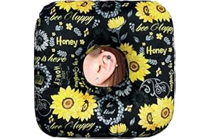 BVOKQUC Ear Piercing Pillow for Side Sleepers Pillows with Holes for Ear Pain,Donut Pillow for Ear Side Sleeping Pillow for Adults CNH Ear Pain Relief Pressure Sores Ear Pillow with Hole in Center