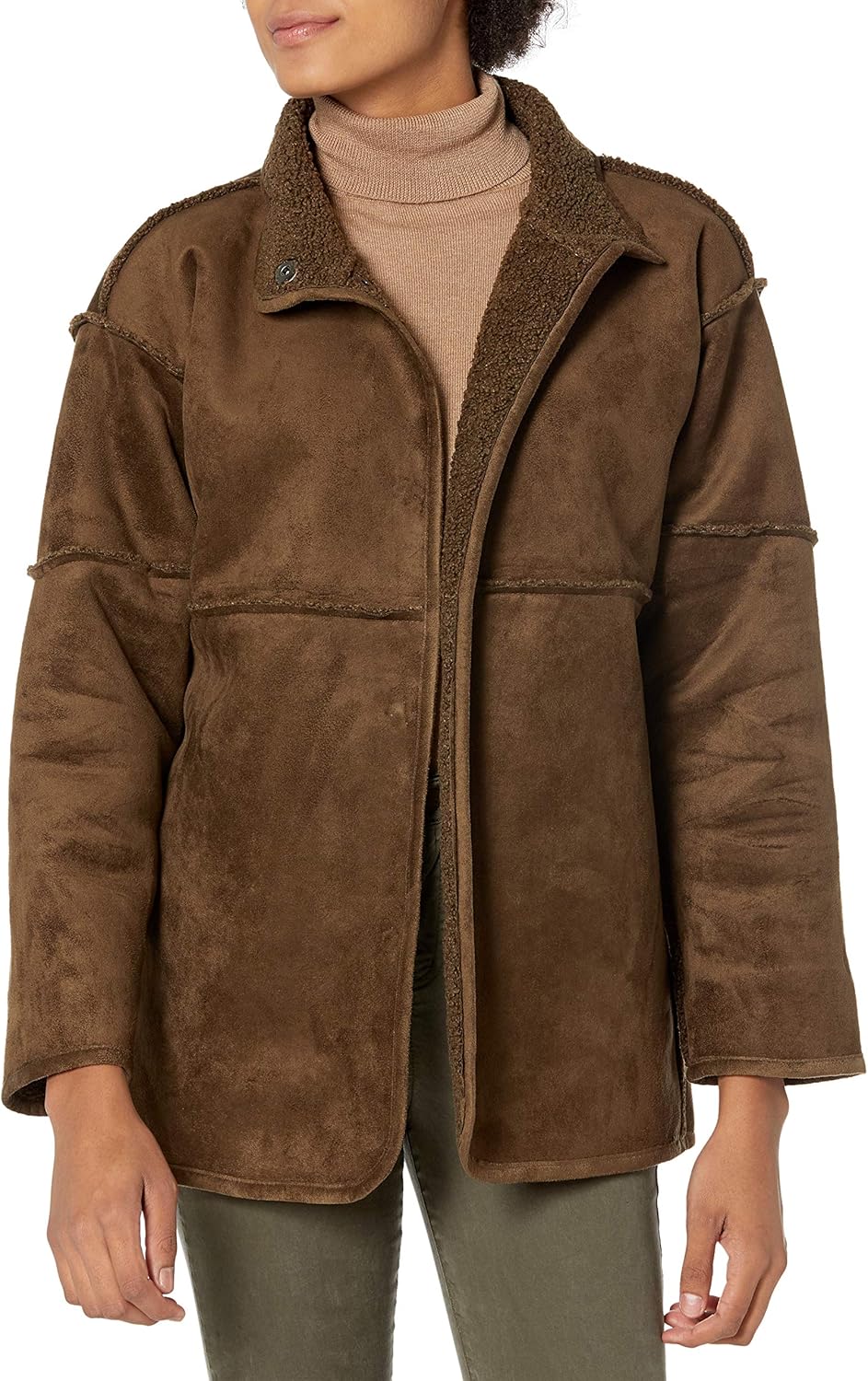 Velvet by Graham & Spencer Women's Albany Faux Sherpa Jacket at Amazon Women's Coats Shop