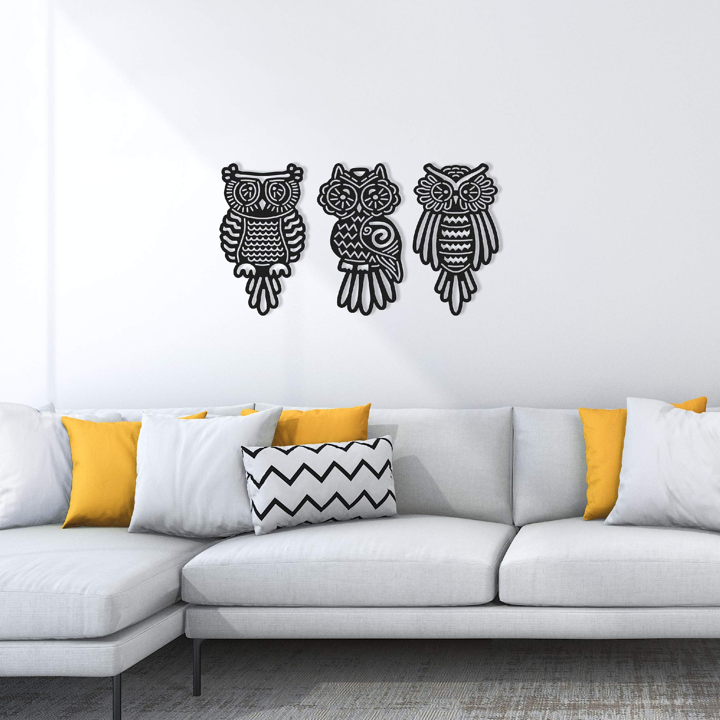 Homemania Wall Decoration 17 x 0.16 x 30 cm Black