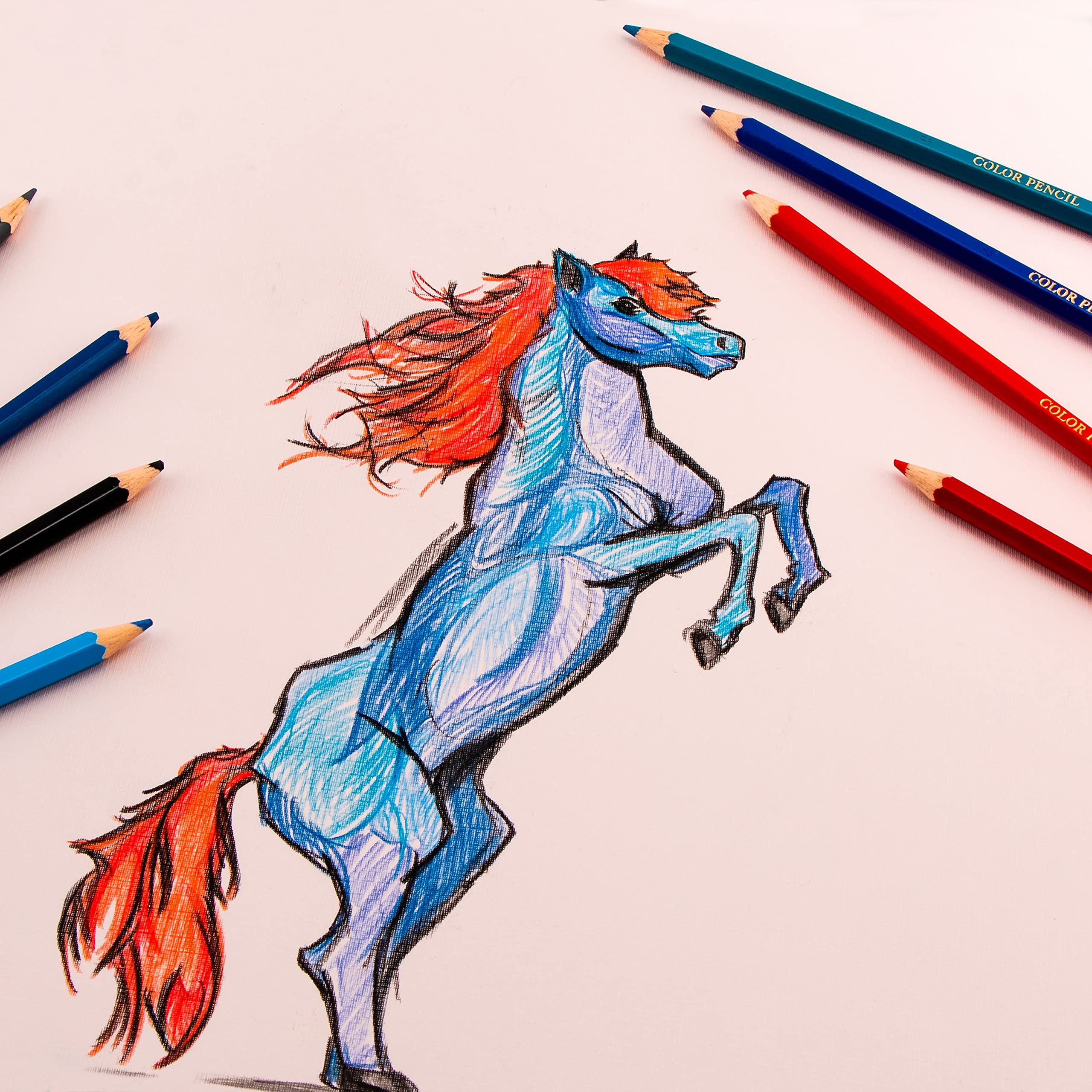 Pentel Arts Colored Pencils, Assorted Colors, Set of 12