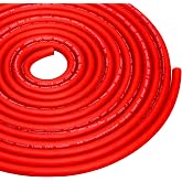 Conext Link 20 FT 2 AWG GA Full Gauge Battery Power Cable Ground Wire Frost Red OFC Copper （10076）