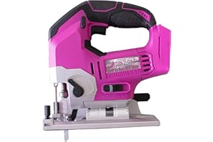 The Original Pink Box 20V Lithium-ion Brushless Cordless Jigsaw (Tool Only – Battery Not Included), Pink