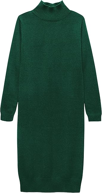 women's green sweater dress