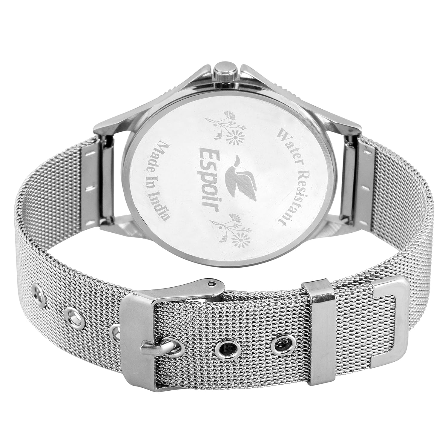espoir silver dial women's analogue watch - silver0507