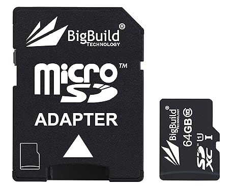 eMemoryCards 64GB Ultra schnelle 80MB/s Klasse 10 MicroSD SDXC Speicherkarte für Alcatel PIXI 4 8050D Mobile | SD Adapter ist