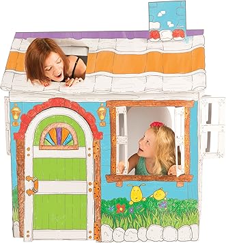 cardboard playhouse to color