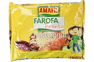 Seasoned Cassava Flour - Farofa De Mandioca Pronta - Amafil - 17.6 Oz (500g) - Gluten-Free by Amafil