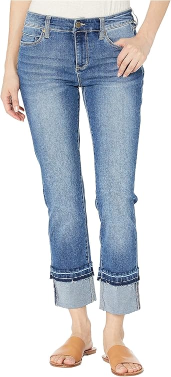 womens wide cuff jeans