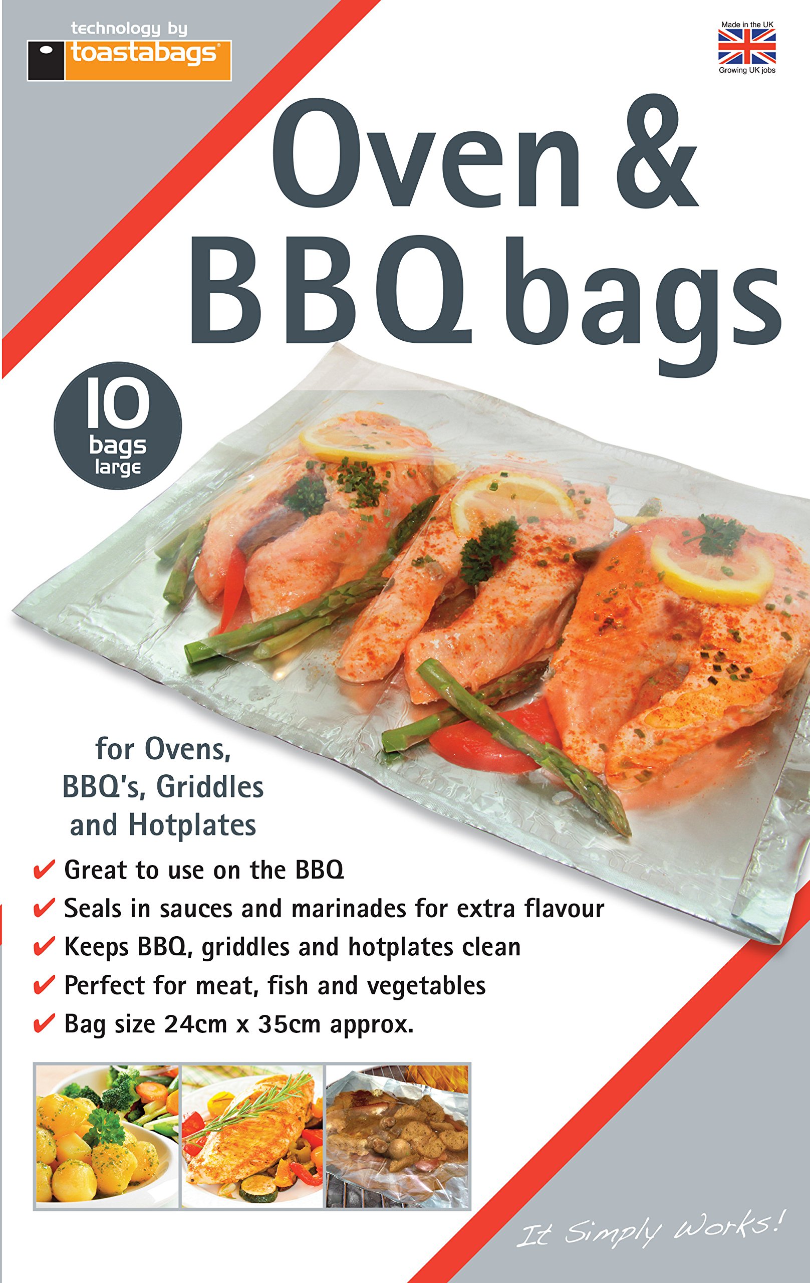 Pack of 10 Large Oven and BBQ Bags