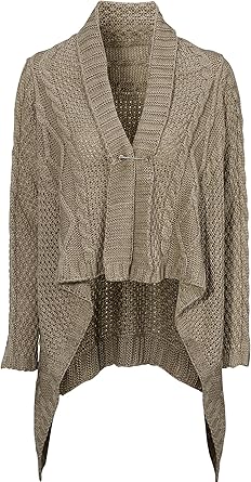 beige waterfall cardigan