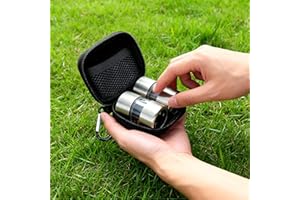 SEICASAYA 2-Pack Mini Spice Grinders Stainless Steel Portable Ceramic Salt and Pepper Grinders for Camping (Black)