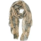 YOUR SMILE Ladies/Women's Lightweight Floral Print/Solid Color mixture Shawl Scarf For Spring Summer season