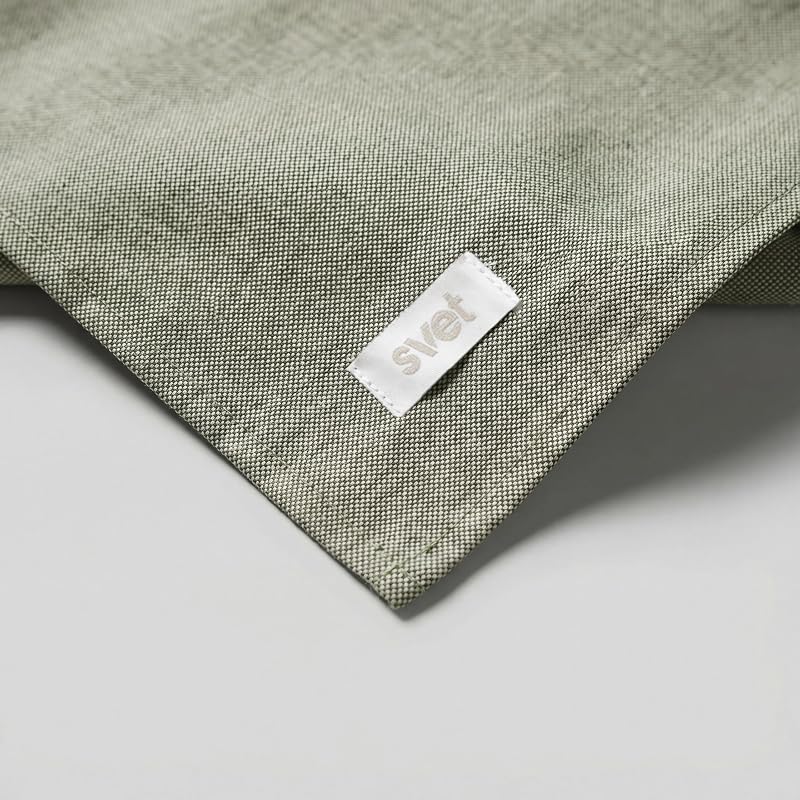 Mantel Antimanchas Tacto Tela Extrasuave, Mesa Rectangular, Algodón Impermeable, 140 x 180 cm (Liso, Verde)