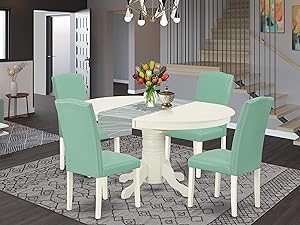 East West Furniture 5Pc Oval 42/60