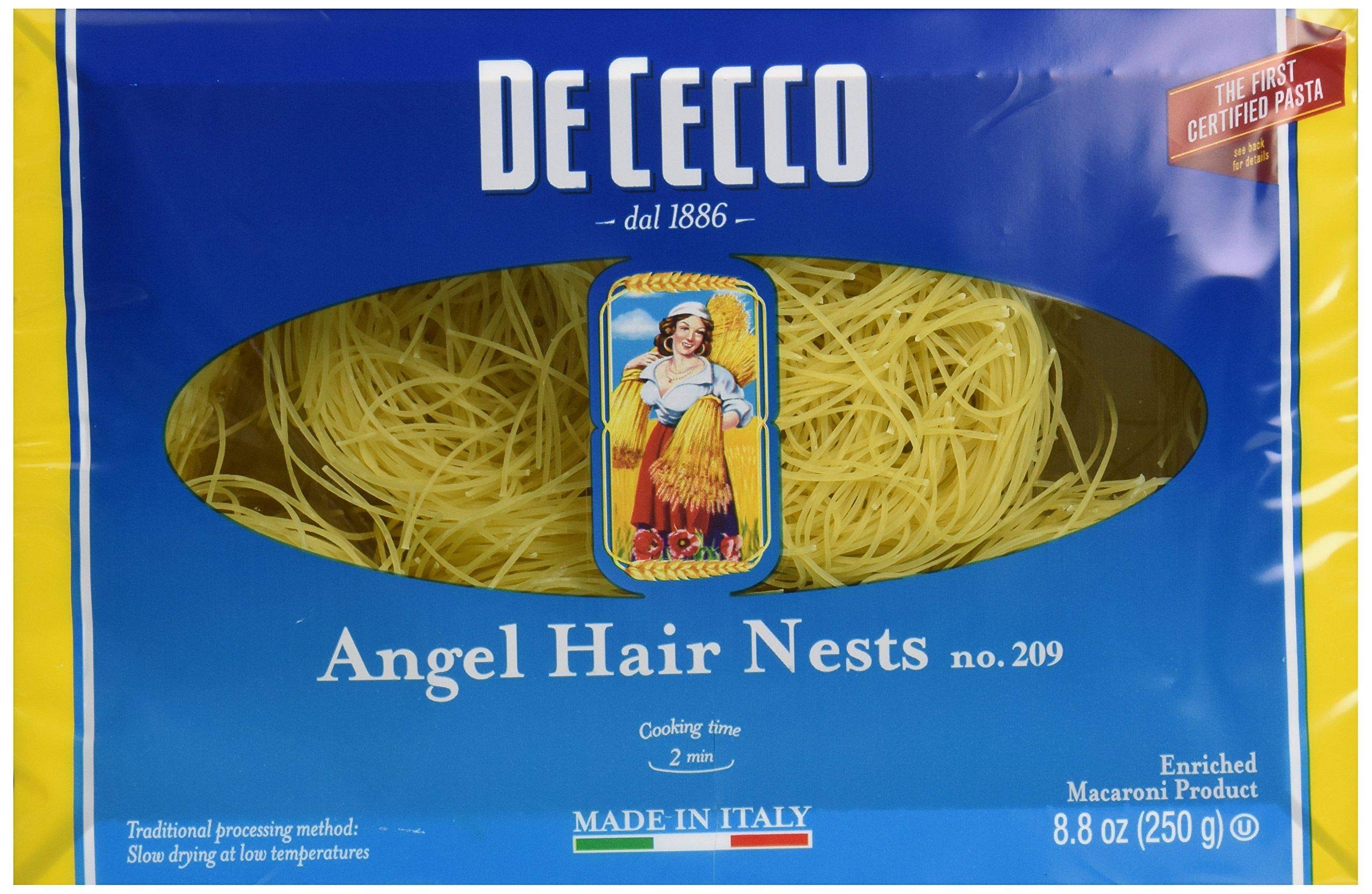 Amazon Com De Cecco Pasta Angel Hair Nests Pasta 8 8 Oz