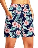 G Gradual Women's 7" Long Swim Board Shorts High