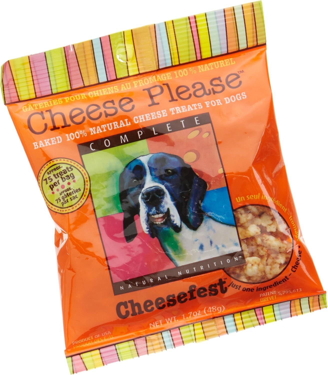 Complete Natural Nutrition Cheese Please Dog Treats, 1.7Ounce Bags (Pack Of 6