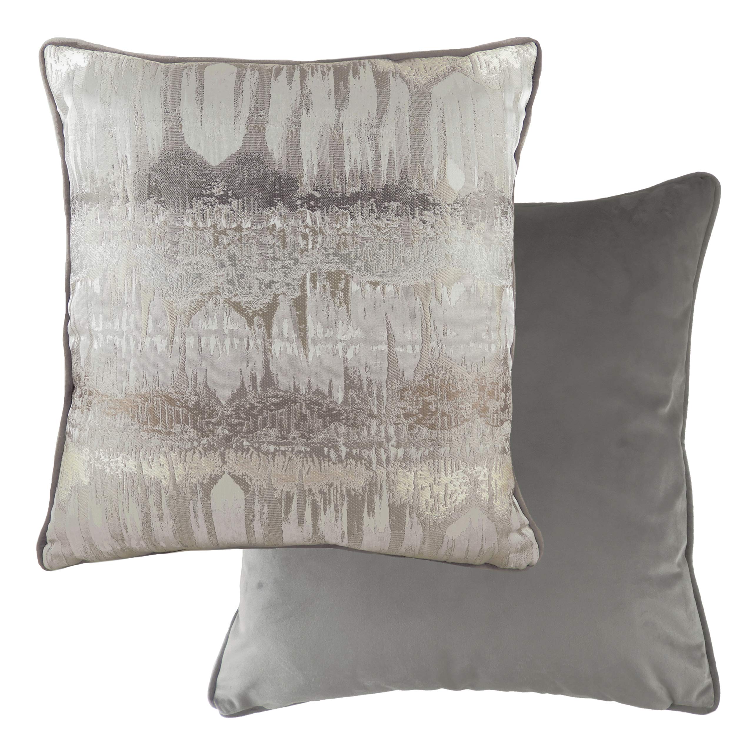 Evans Lichfield Inca Polyester Filled Cushion, Steel Grey, 56 x 56cm