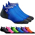 Thirty48 Ultralight Athletic Running Socks for Men and Women with Seamless Toe, Moisture Wicking, Cushion Padding