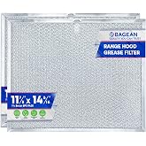 Stove Vent Filter 11.8x14.3" BPS1FA30 Fits Nutone Broan Range Hood Filter | Replacement 99010299 Hood Vent Filter for Oven Overhead Exhaust Fan - Aluminum Mesh Grease Screen Filters Kitchen Air (2-Pk)