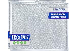 Bagean Stove Hood Vent Filter 11.8" x 14.3" BPS1FA30 - Compatible with NuTone Allure & Broan Range Hood Filter Replacement 99010299 - Fits QS1 QS2 30" Hoods - Blocks Grease & Filters Oven Air (2-Pk)