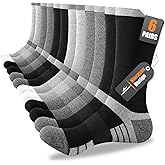 Niorasen 6 Pairs Men's Cotton Crew Work Boot Socks, Moisture Athletic Sports Socks for Hiking Running Workout