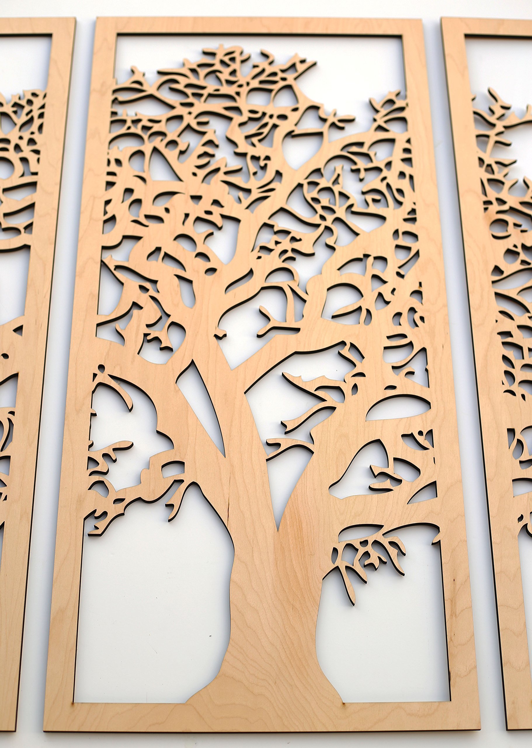 Tree of Life 3D Maple 3 Panel Wood Wall Art Beautiful Living Room Decor 642415474566 eBay