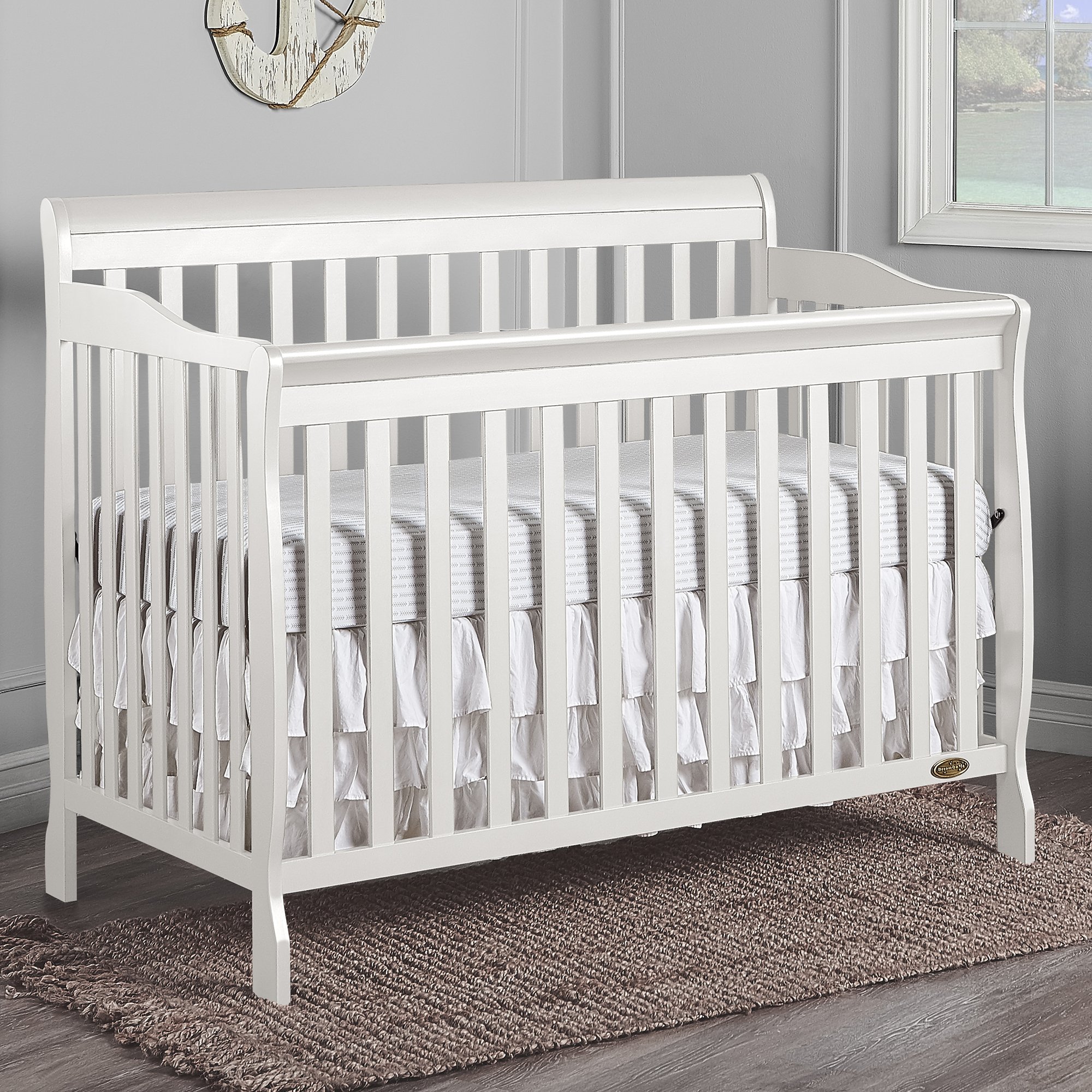 Dream On Me Ashton 5 in 1 Convertible Crib, White 782357183260 eBay