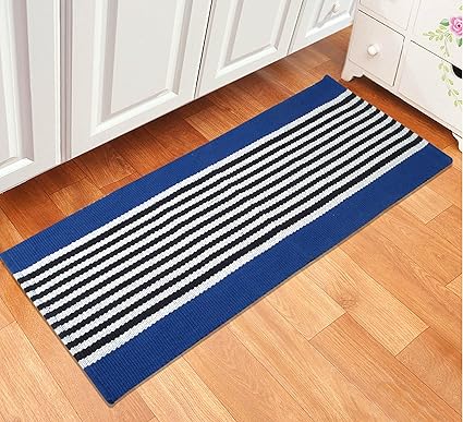 Saral Home Soft Cotton Multi Purpose Runner (SOS-511-BLUE)-45x120 cm