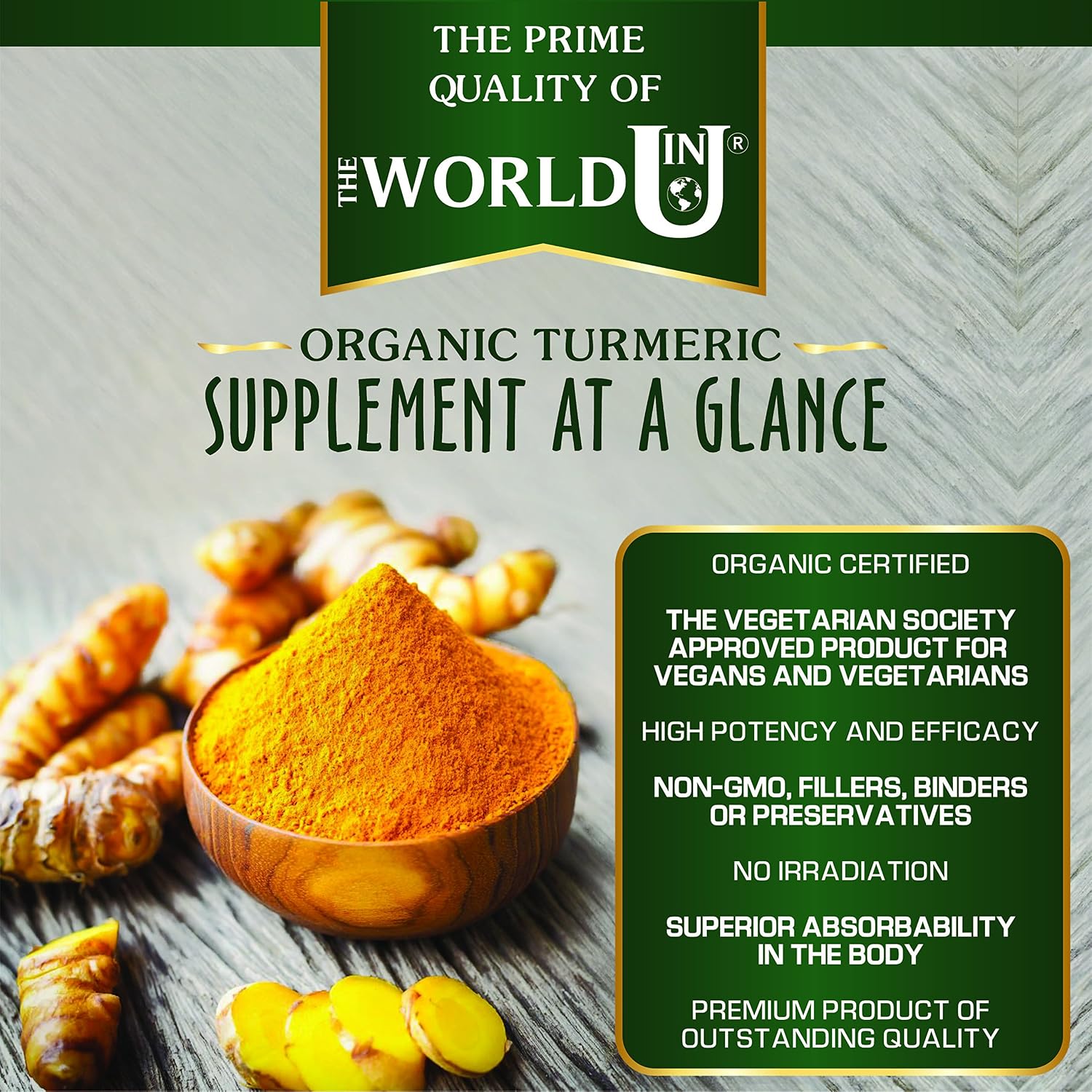 Ultra Pure Organic Turmeric Curcumin and Organic Black Pepper Capsules High Strength Food Supplement 120 Veg Capsules Soil Association Organic Certified and Vegetarian Society Approved - Image 3