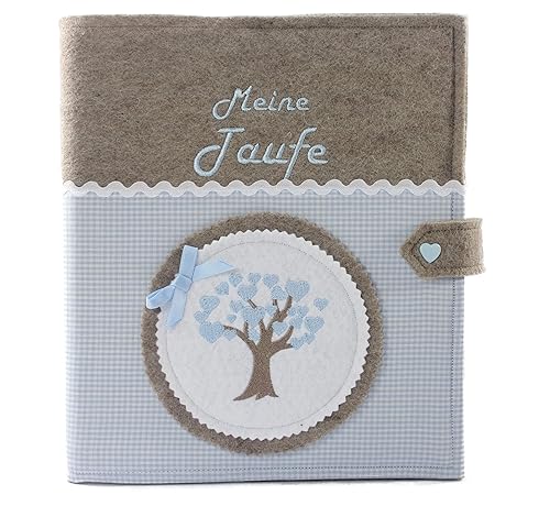 Taufbuch, Taufalbum DIN A5 Lebensbaum, Buben, Geschenk zur Taufe, Geburt, Taufgeschenk, Erinnerungsalbum