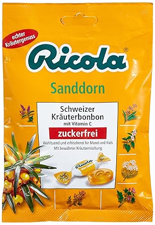 Ricola Riccola Sanddorn ohne Zucker, 6er Pack (6 x 75 g)
