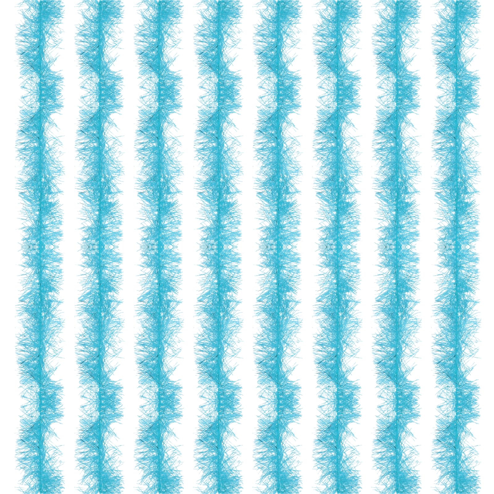 PATIKIL 5Ft Feather Boa, 8 Pcs Artificial Fluffy Feather Boas Party Decorations for DIY Crafts, Wedding Costume, Christmas, Concert, Halloween, Home Decor, Sky Blue