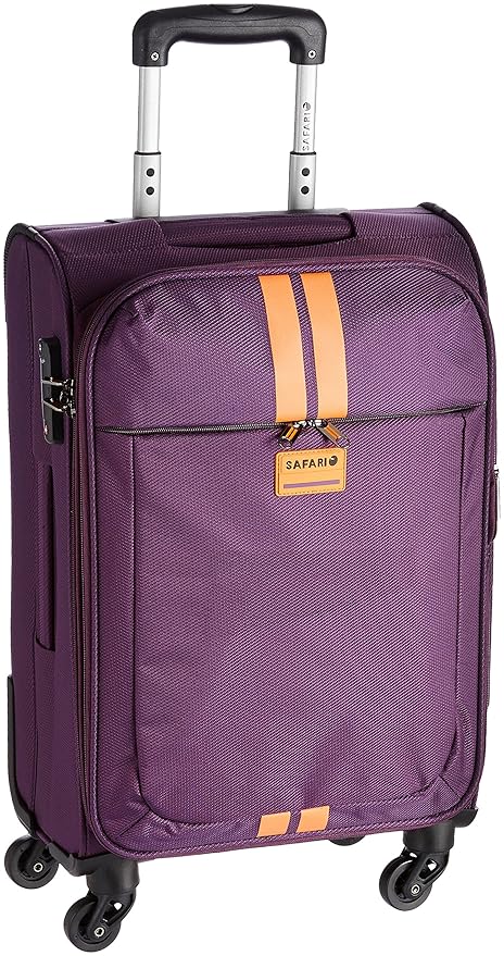 Safari Racin Polyester 55 cms Purple Soft sided Suitcase (Racin-55-Purple-4WH)