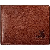 RFID Bifold Leather Wallet For Men with Flip Up ID Secure and Durable Extra Capacity Billfold with 11 Credit Cards in Vintage Buffalo Brown
